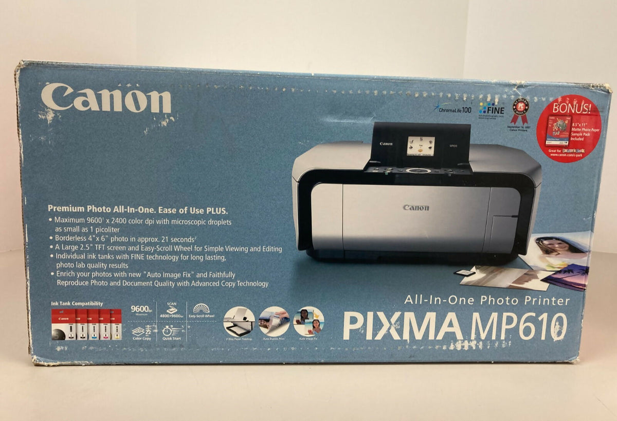 Canon PIXMA MP610 Premium Photo All-In-One Inkjet Printer - New