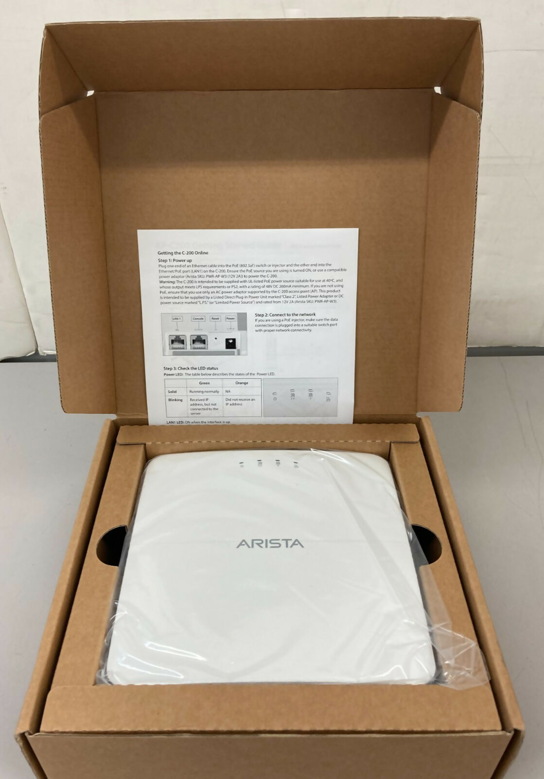 Arista AP-C200P Dual-Radio 802 11az WiFi-6 Indoor Wireless Access Point - New