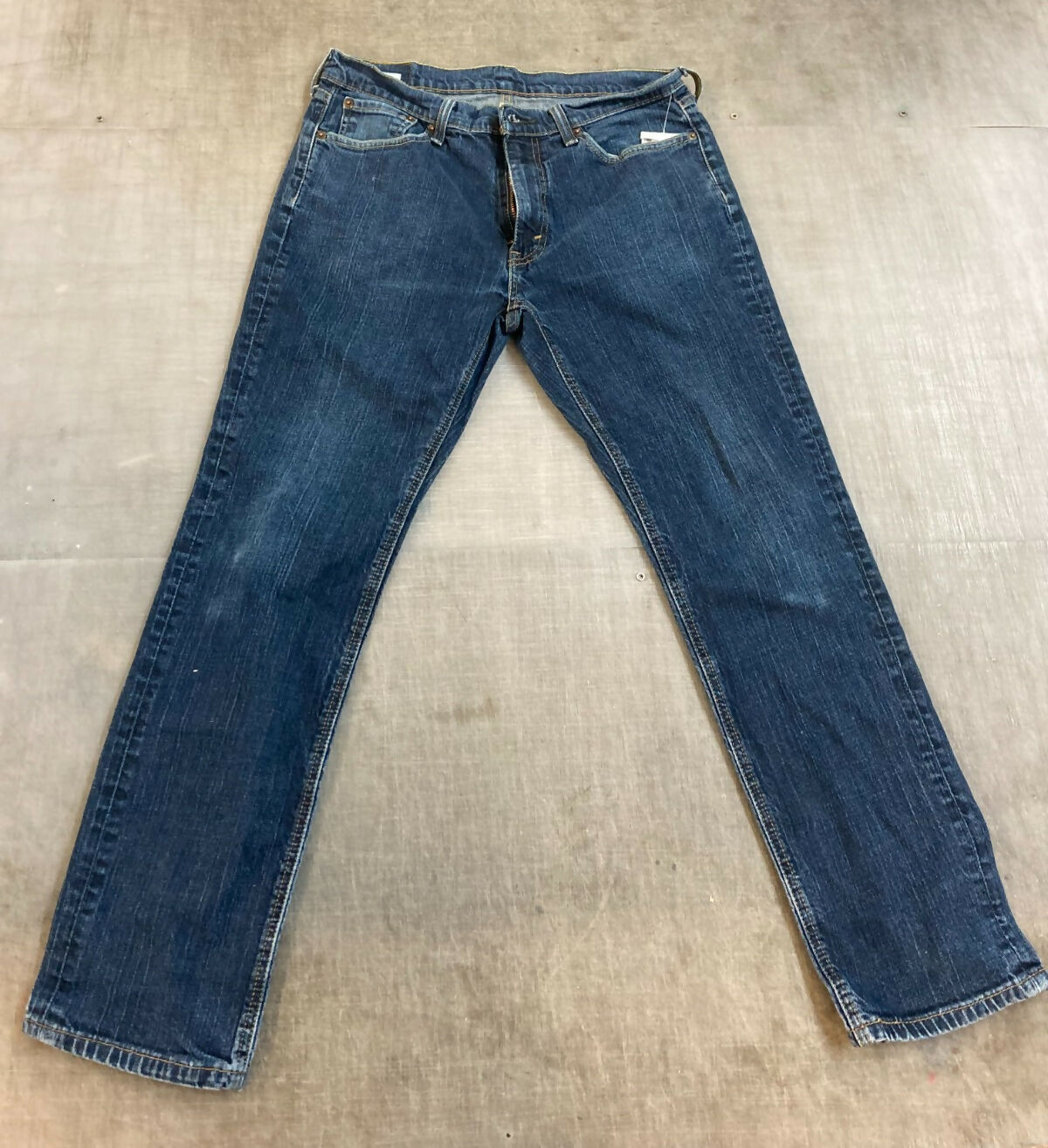 Levis 541 Jeans Men 33x32 Blue Athletic Taper Fit Stretch Rigid Denim Whisker