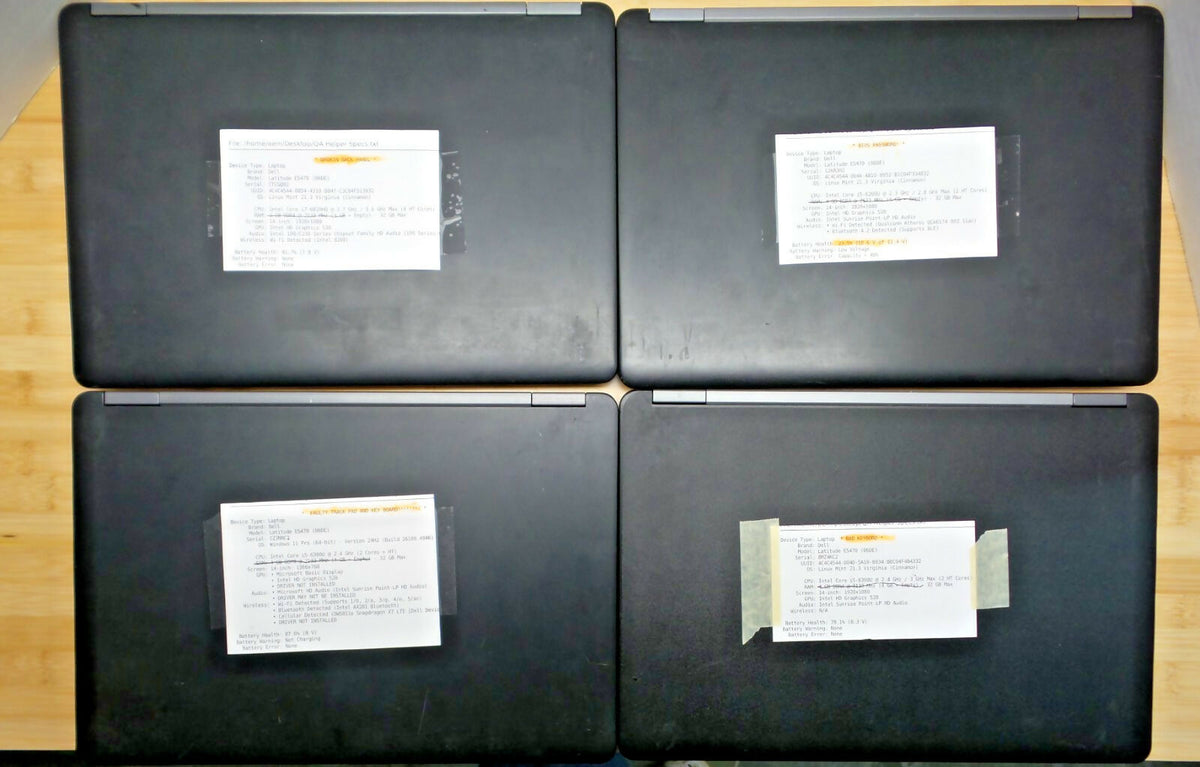 Lot of 4 DELL Latitude E5470 14 in i5-6th Gen No RAM SSD No Charger