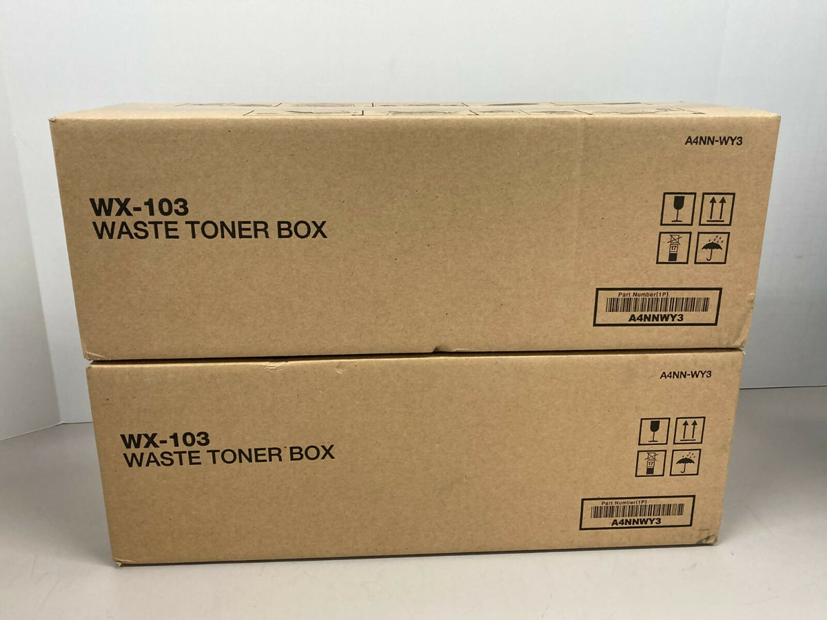 Lot of 2 New Genuine Konica Minolta WX-103 Waste Toner Box Container A4NN-WY3