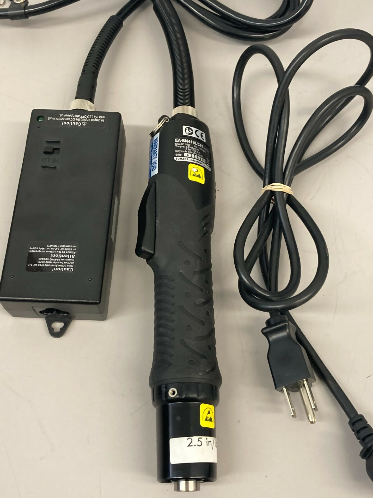 SUMAKE EA-BN419L CE6 Industrial Electric Torque Screwdriver w AC ADAPTER NICE
