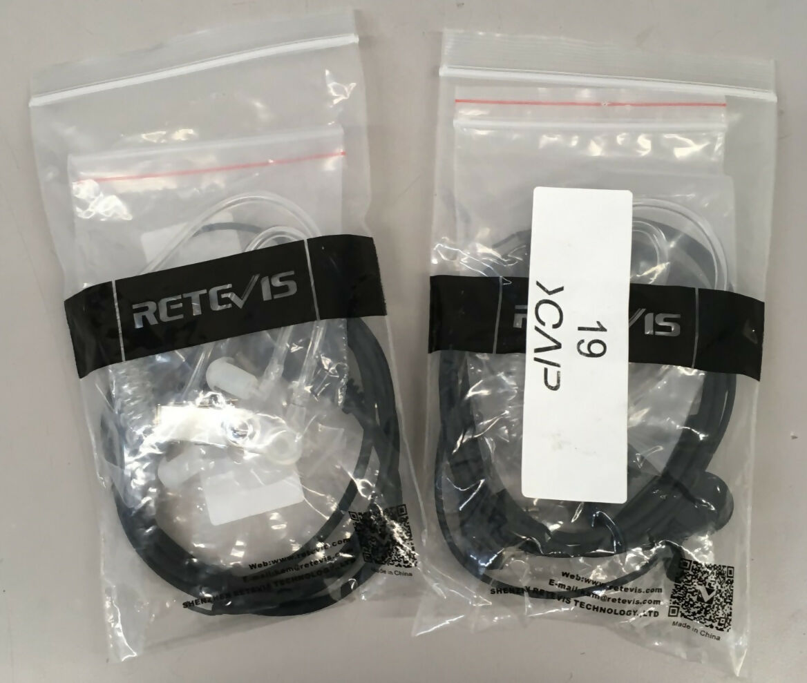 Lot of 2 earpiece Headset for Baofeng 5R Retc15 Retevis RT21 RT22