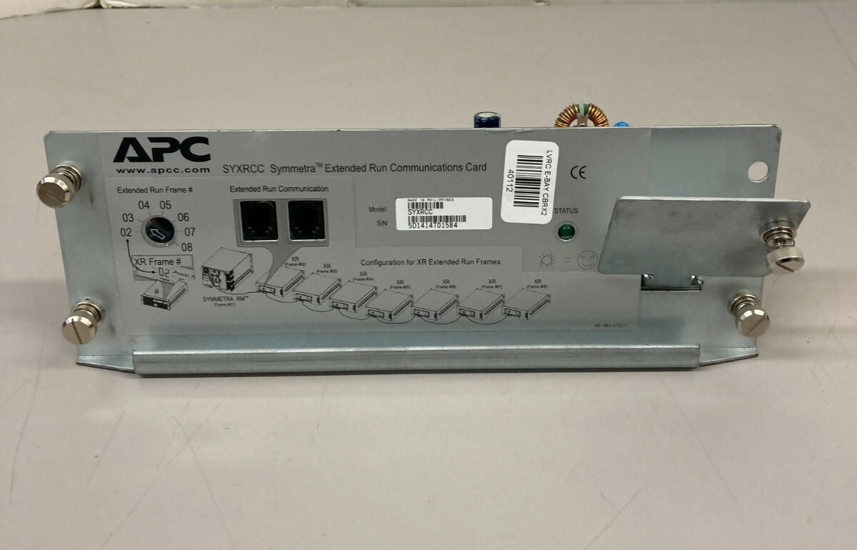 APC SYXRCC SYMMETRA EXTENDED RUN COMMUNICATIONS CARD SYXRCCQ - Guaranteed