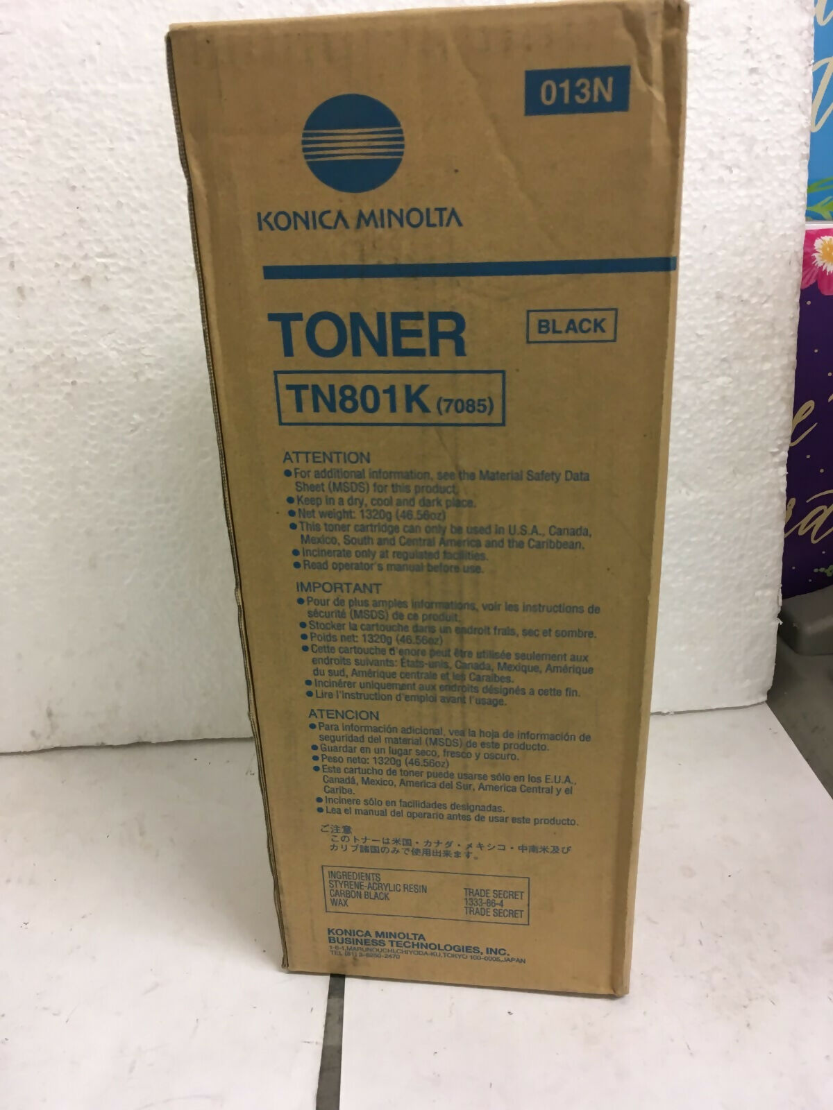 Konica Minolta 013N Black toner TN801K 7085 new in box