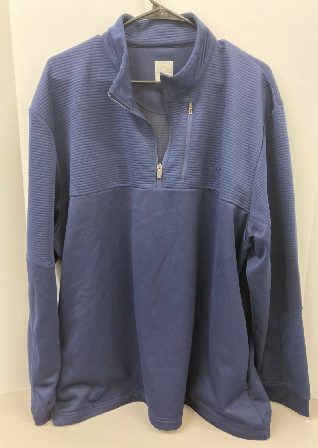 Callaway Golf Pullover 1 4 Zip Sweater Blue Mens Size XXL Excellent Condition