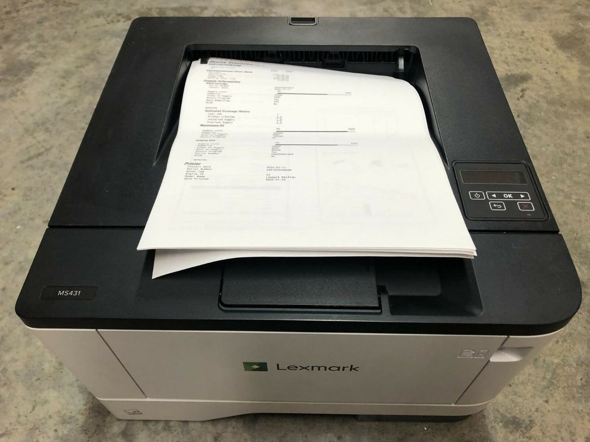 Lexmark MS431 MS431dn USB Network Laser Printer 29S0050 - 42PPM 41k pgs Nice