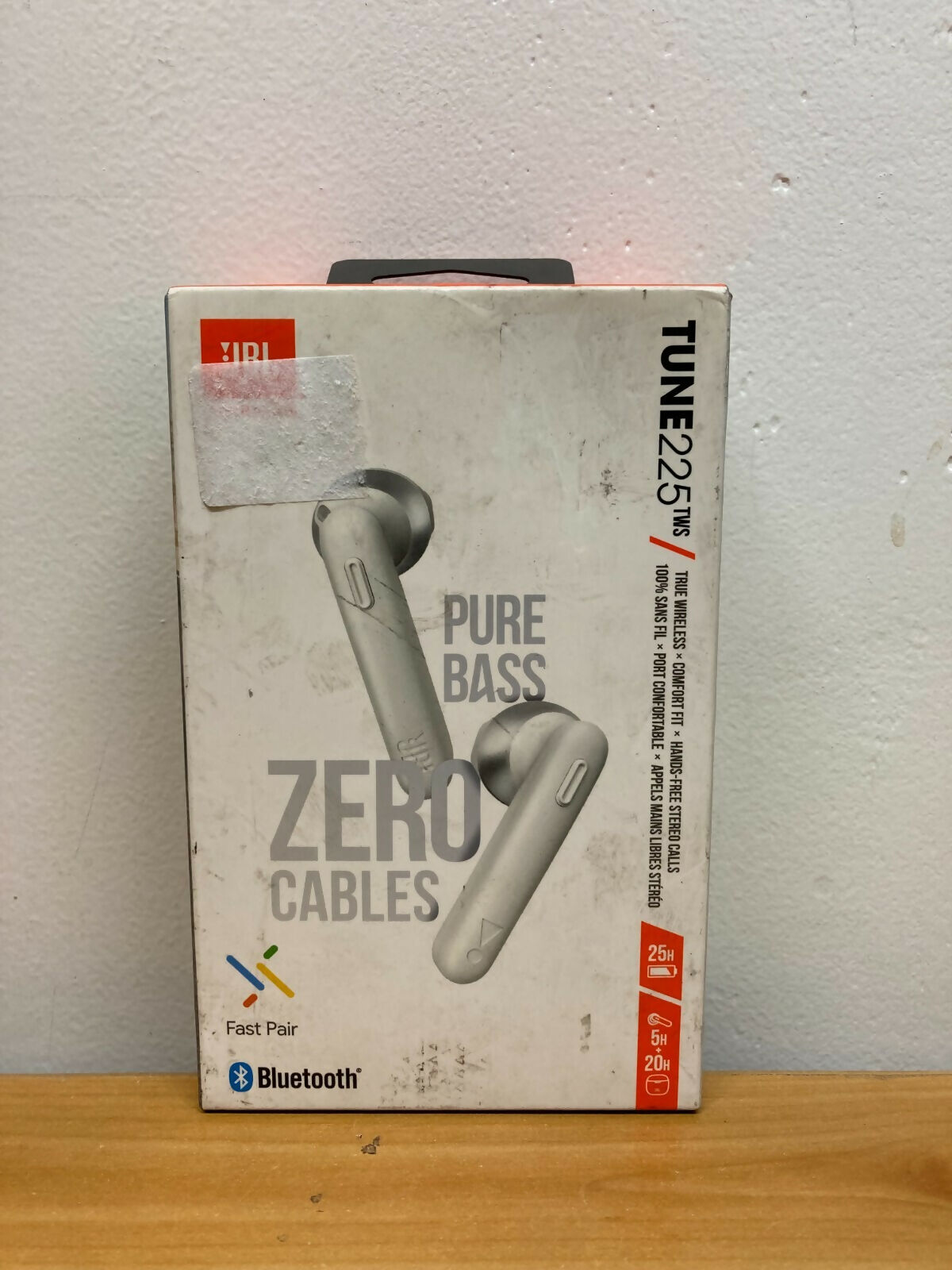 JBL Tune 225TWS Wireless Headphones - White JBLT225TWSWHTAM