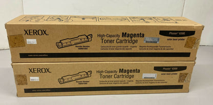 Lot of 2 106R01083 Genuine oem New Xerox Magenta Toner Phaser 6300