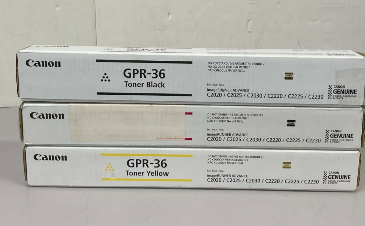 Genuine OEM Canon GPR-36 Toner Set - Black Magenta Yellow - NEW