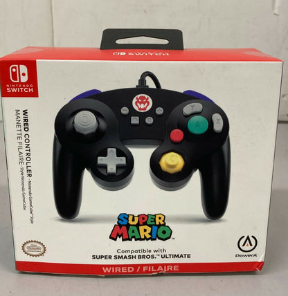 Nintendo Switch Super Mario Wired Controller In BLACK NSGCWDB game cube style