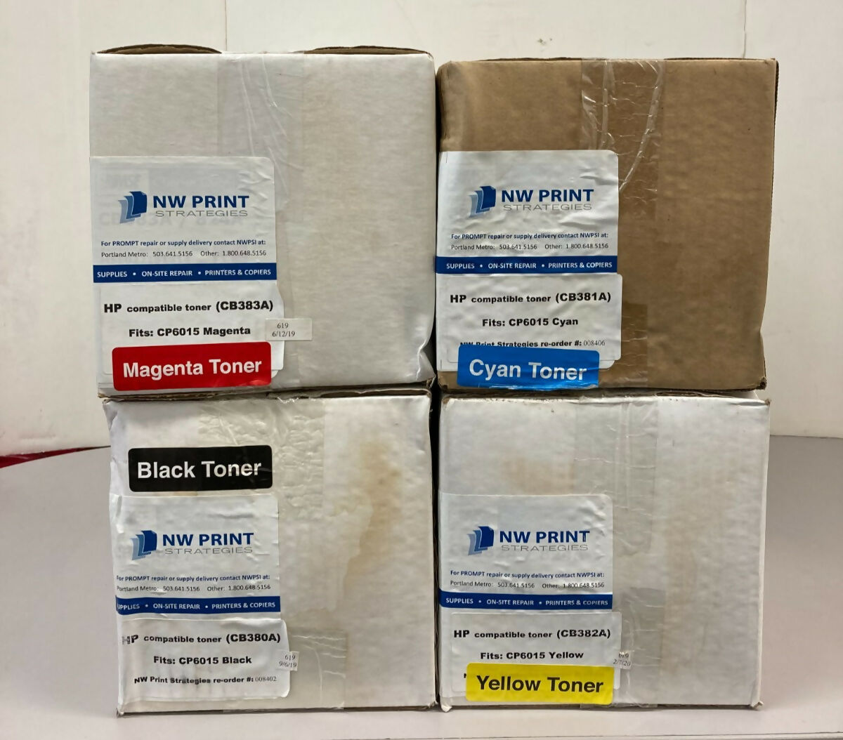 CB380A CB381A CB382A CB383A CYMK set 824a Toner Cartridge Compatible HP CP6015