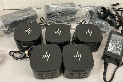 Lot of 5 HP HSN-IX01 G2 Thunderbolt Dock 120W 19 5V 6 15A USB w power supply