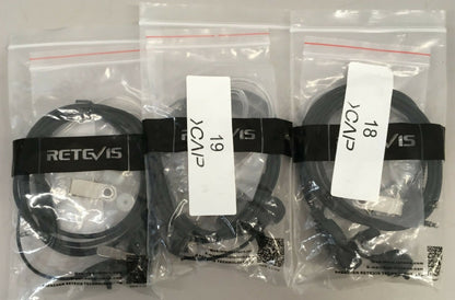 Lot of 3 earpiece Headset for Baofeng 5R Retc15 Retevis RT21 RT22