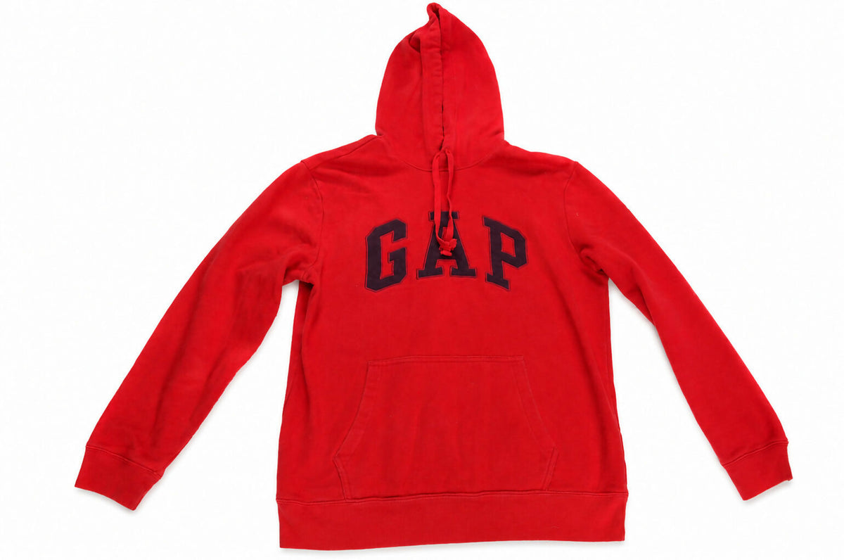 Gap Womens Red Fleece Tracksuit Set Hoodie Pants Size M Logo Pullover
