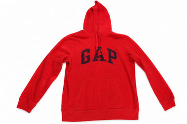 Gap Womens Red Fleece Tracksuit Set Hoodie Pants Size M Logo Pullover