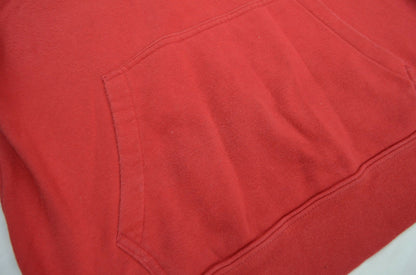 Gap Womens Red Fleece Tracksuit Set Hoodie Pants Size M Logo Pullover