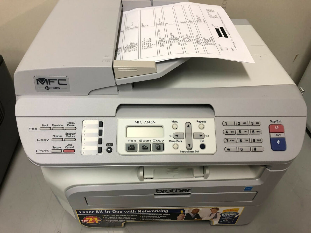 Brother MFC-7345n All-In-One Laser Printer Copier FAX Complete 32k pages