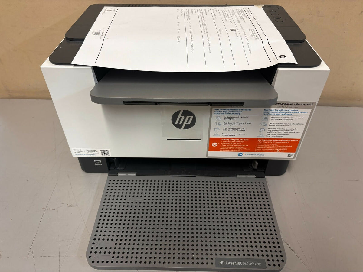 HP LaserJet M209dwe Wireless Printer Low Page Count Works with Partial Toner