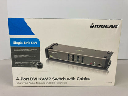 Iogear 4-Port DVI KVMP Switch with Cables Model GCS1104