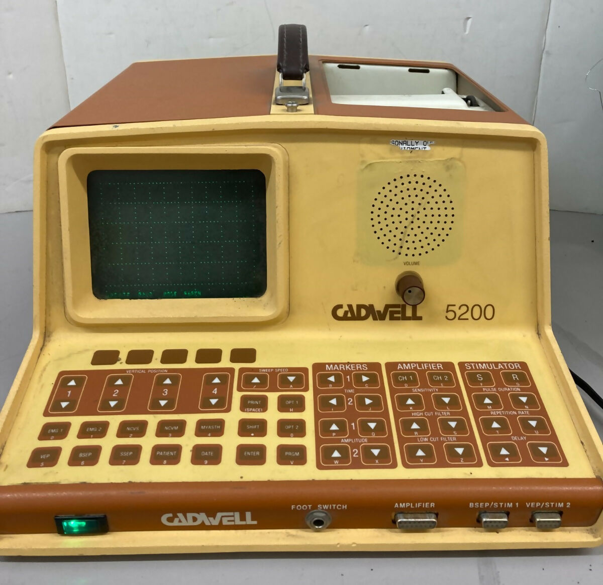 Cadwell Laboratories 5200 EMG Machine Vintage Medical Collectible PARTS