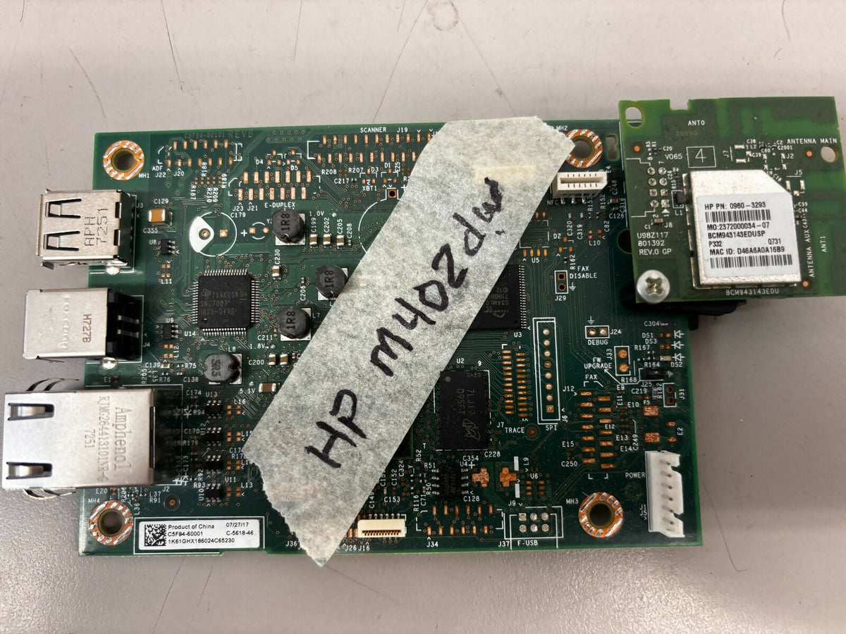 HP Laserjet m402-dw M402 dw wireless Formatter Main Logic Board C5F94-60001
