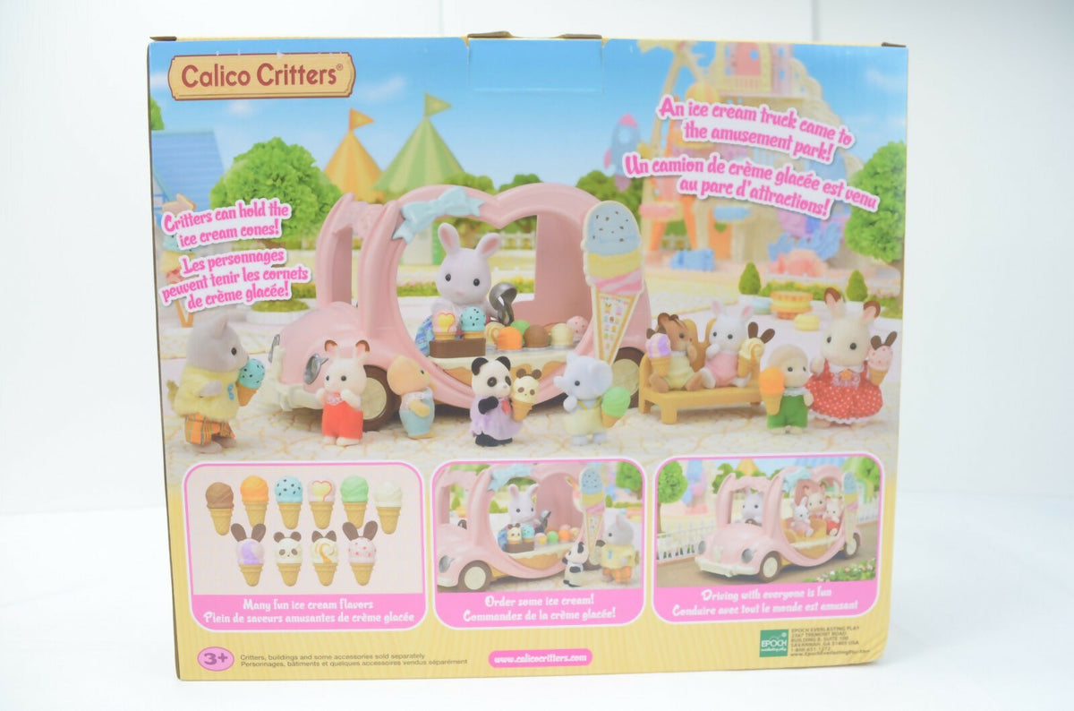 Calico Critters Ice Cream Van Play Set NEW Playset 30 Play Pieces Included NEW