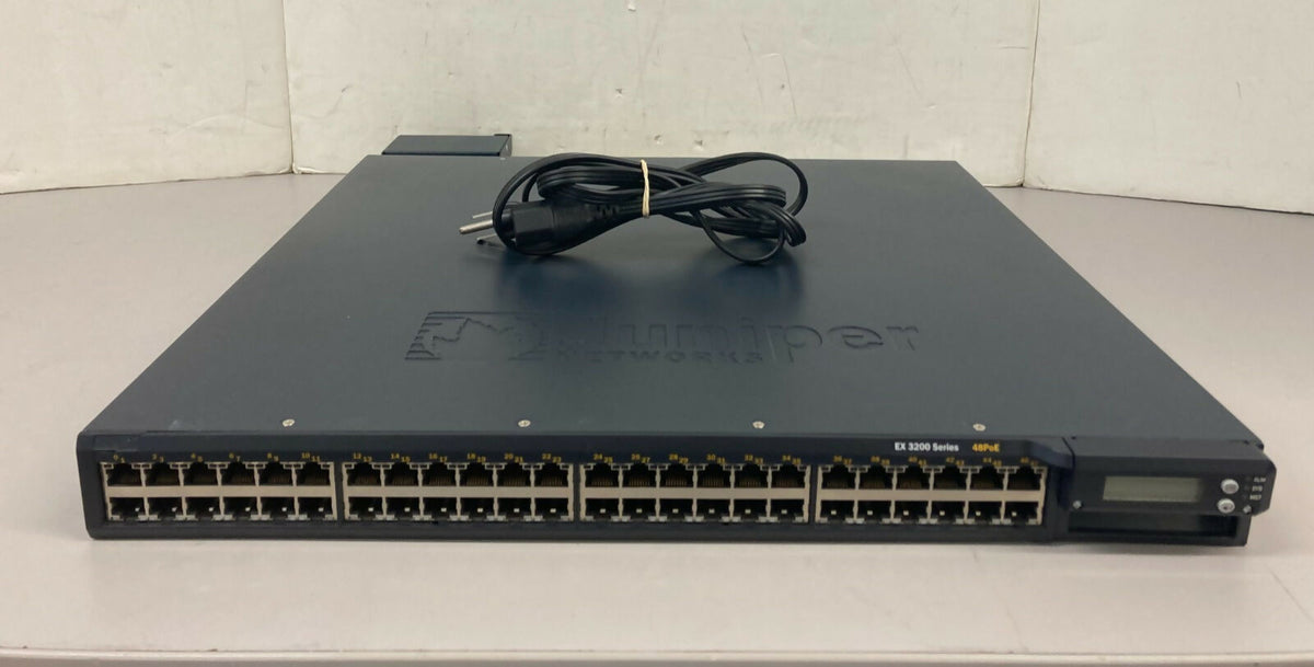 Juniper EX3200-48T Switch 48x 10 100 1000 Gigabit ports 8x PoE Ports Uplink SFP