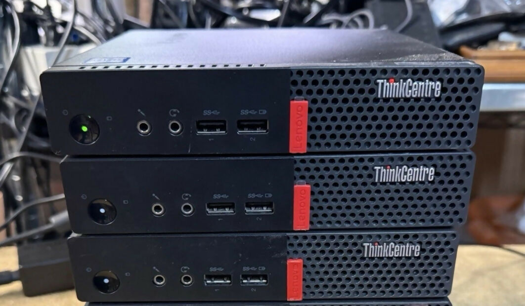 LOT of 3 - LENOVO ThinkCentre M900 USFF i7-6700T 4GB RAM 256GB SSD NoPower
