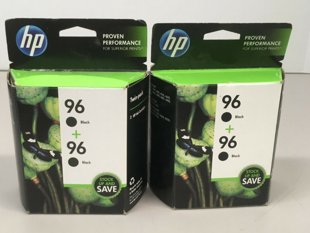 Factory Sealed Genuine HP 96 BLACK Twin-pack Original Ink Cartridge 4 in total