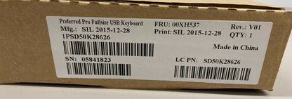 Lenovo SK-8825 Wired USB Keyboard Standard Full Size Numeric Keypad Desktop