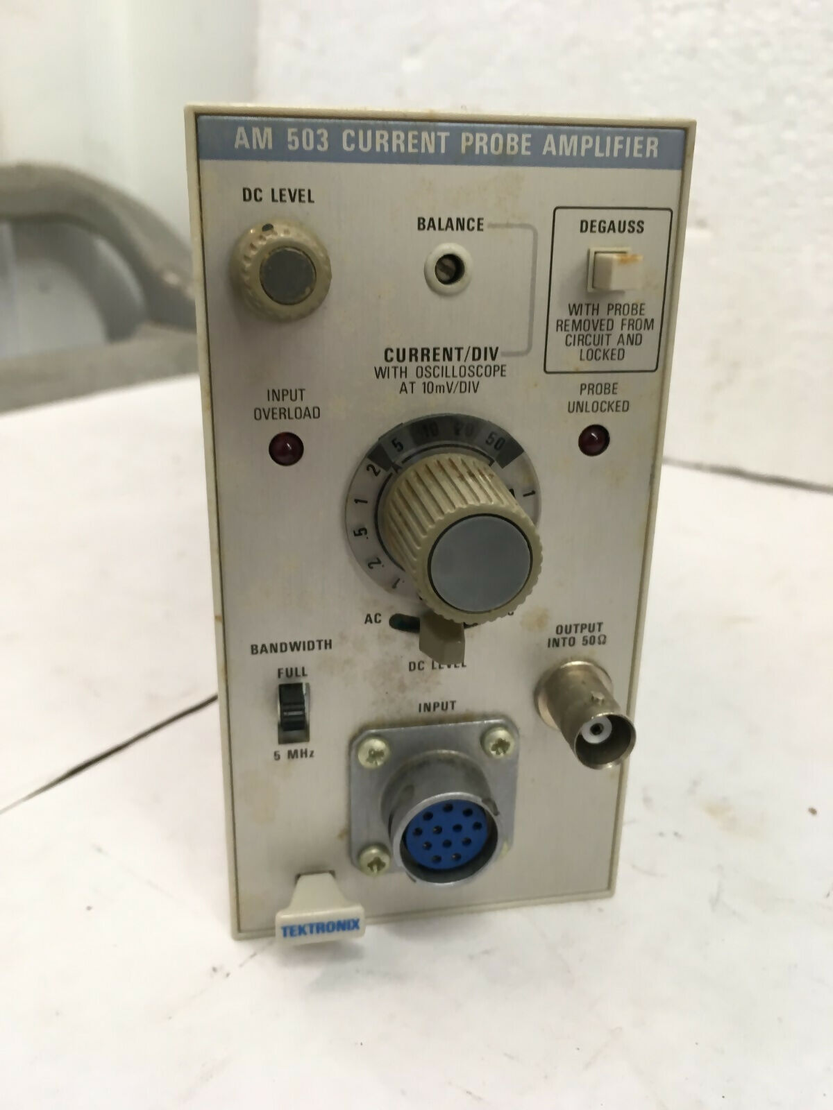 Tektronix AM 503 Current Probe Amplifier Module used vintage