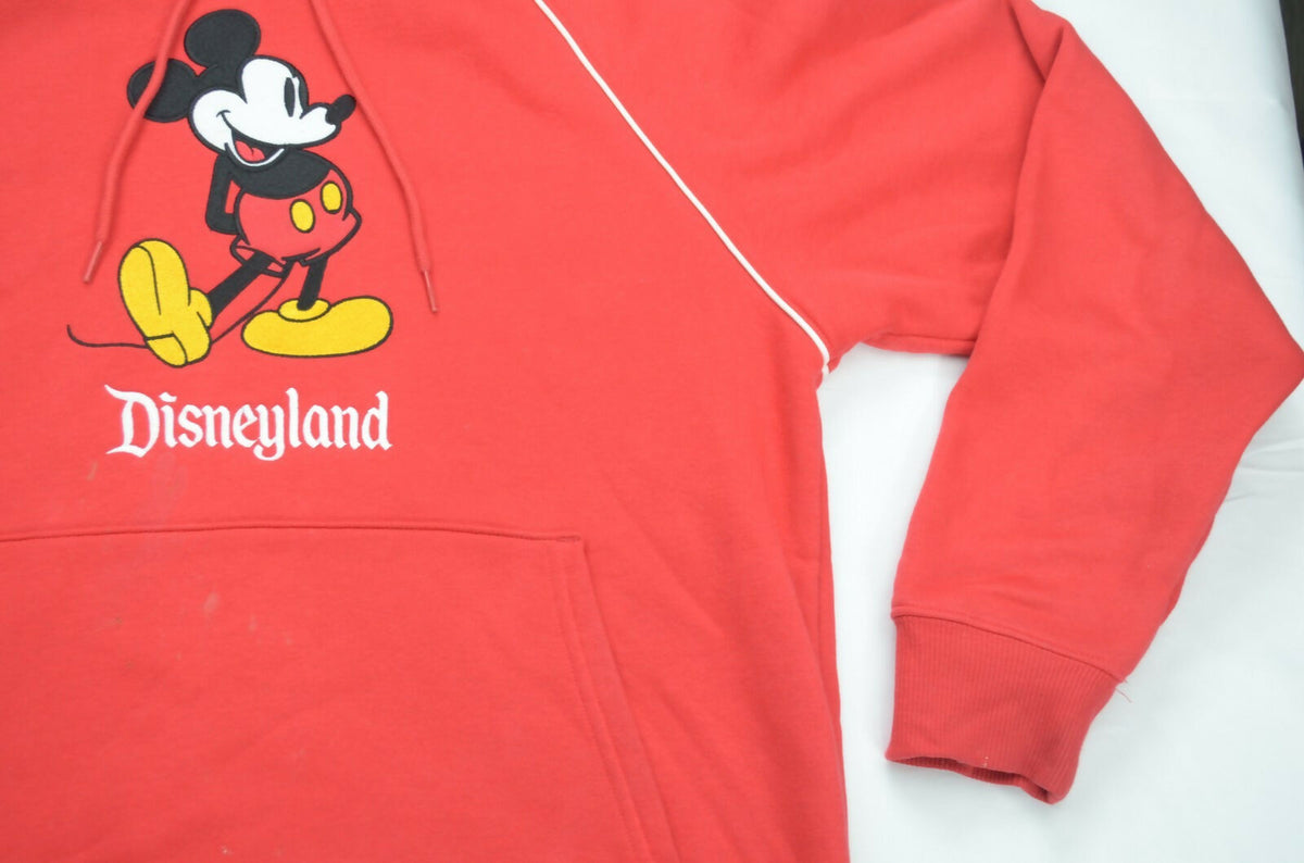 Disneyland Resort Mickey Mouse Red Hoodie Embroidered Mickey And Logo Size M