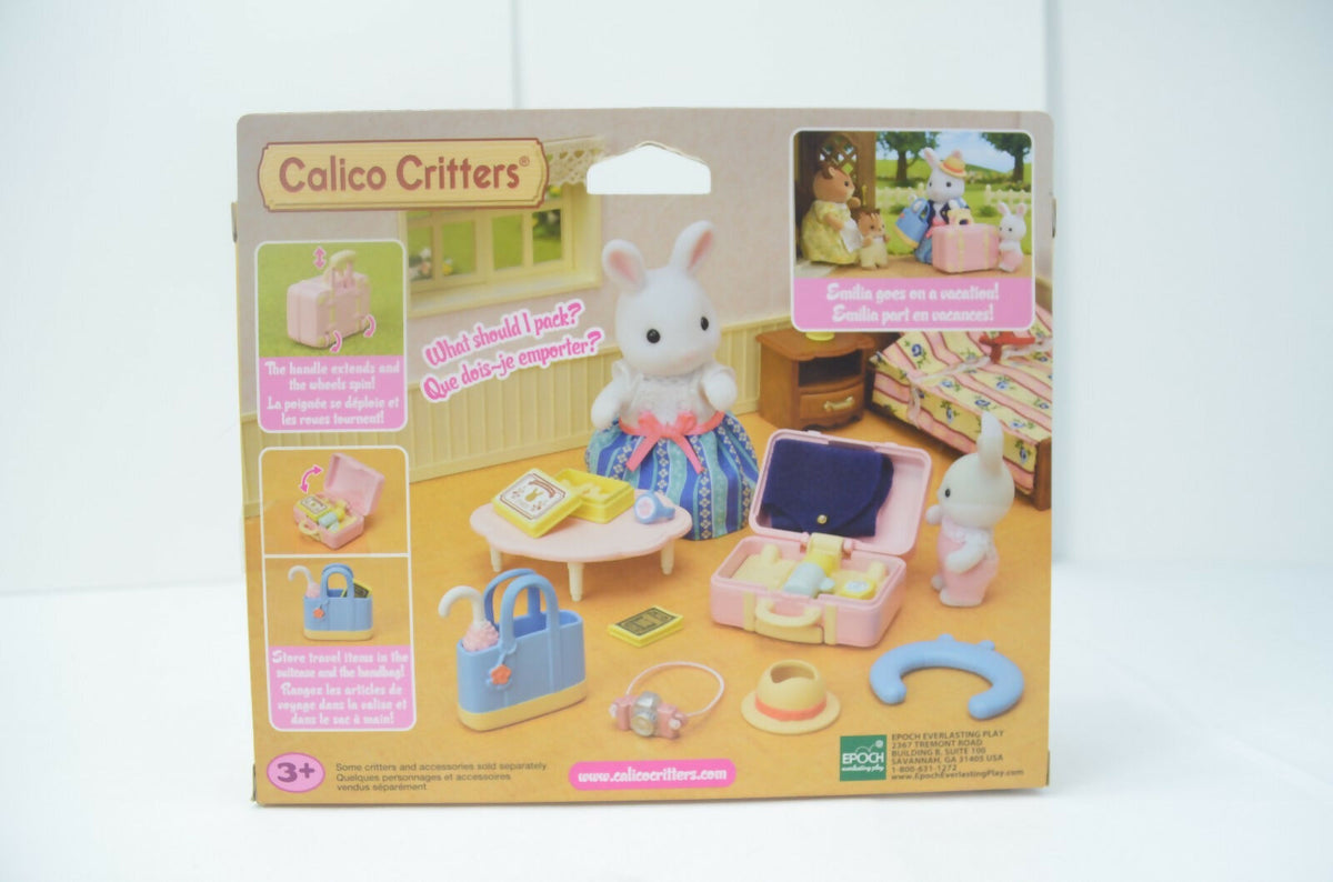 Calico Critters Weekend Travel Set Snow Rabbit Mom Brand New