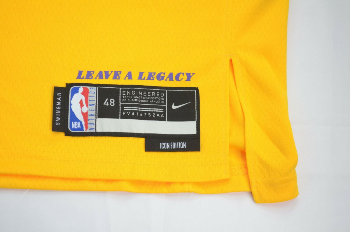 Luka Doncic 77 LA Lakers Gold NBA Swingman Jersey Icon Edition Size Large - NEW