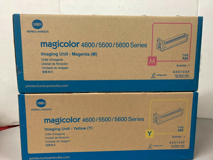2 Konica Minolta Magicolor 4600 Series High Capacity Toner Cartridge M Yellow