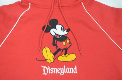 Disneyland Resort Mickey Mouse Red Hoodie Embroidered Mickey And Logo Size M