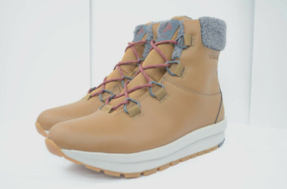 Columbia Womens Moritza Leather 200g Insulation Waterproof Boot Brown - Grey 10