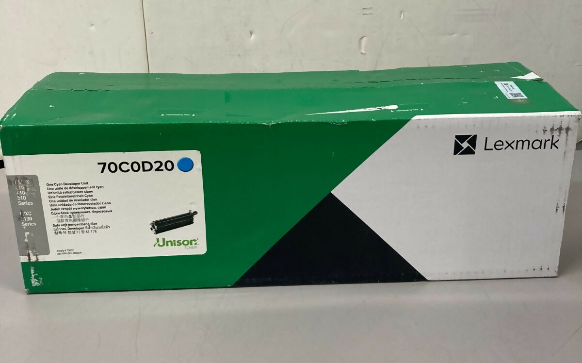 Genuine Lexmark 700D2 Cyan Developer Unit 70C0D02 Factory - Sealed NEW