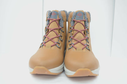 Columbia Womens Moritza Leather 200g Insulation Waterproof Boot Brown - Grey 10