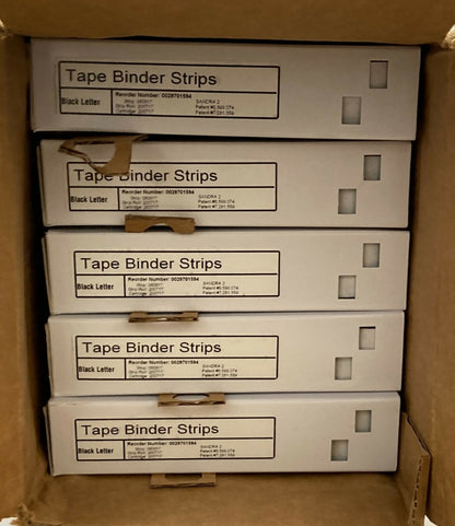 5 Tape Binder Strips 5x100 Binding Strips Sandra 2 NEW Black Letter 11