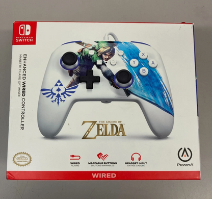 PowerA Enhanced Wired Controller Nintendo Switch Zelda Skyward Sword Open Box
