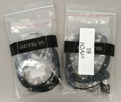 Lot of 2 earpiece Headset for Baofeng 5R Retc15 Retevis RT21 RT22