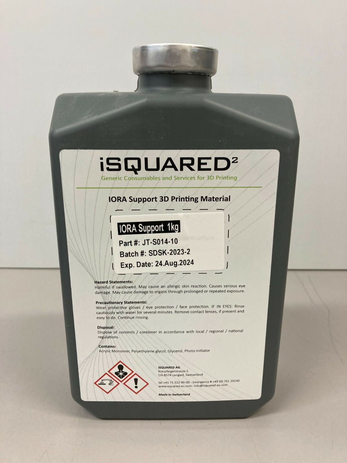 IORA Support 3D Printing Material isquared2 1kg - Exp 08 24