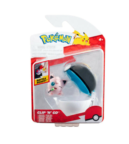 NEW Jazwares PKW3627 Pokemon Clip N Go JIGGLYPUFF plus MOON BALL Battle Figure