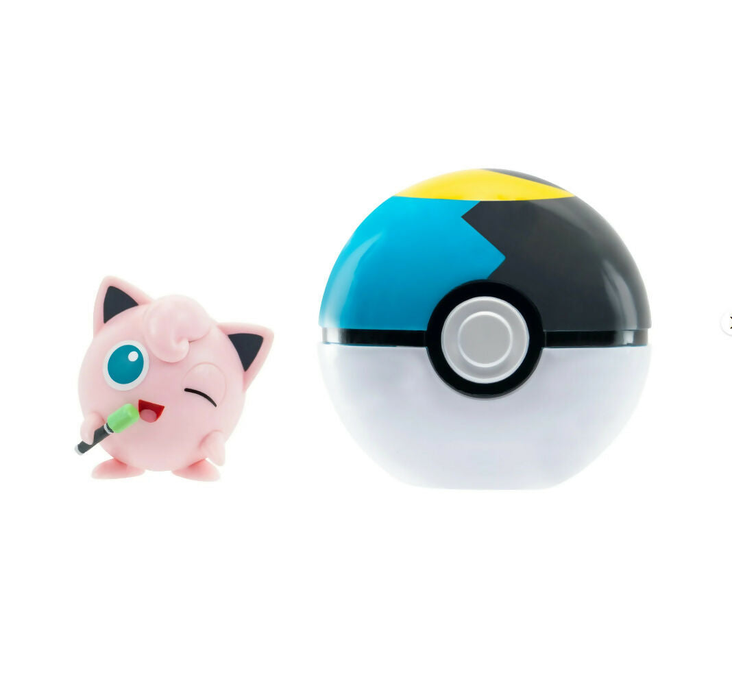 NEW Jazwares PKW3627 Pokemon Clip N Go JIGGLYPUFF plus MOON BALL Battle Figure