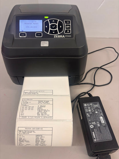 Zebra ZD500 Shipping Label Printer Ethernet Network USB ZD50043-T11A00FZ