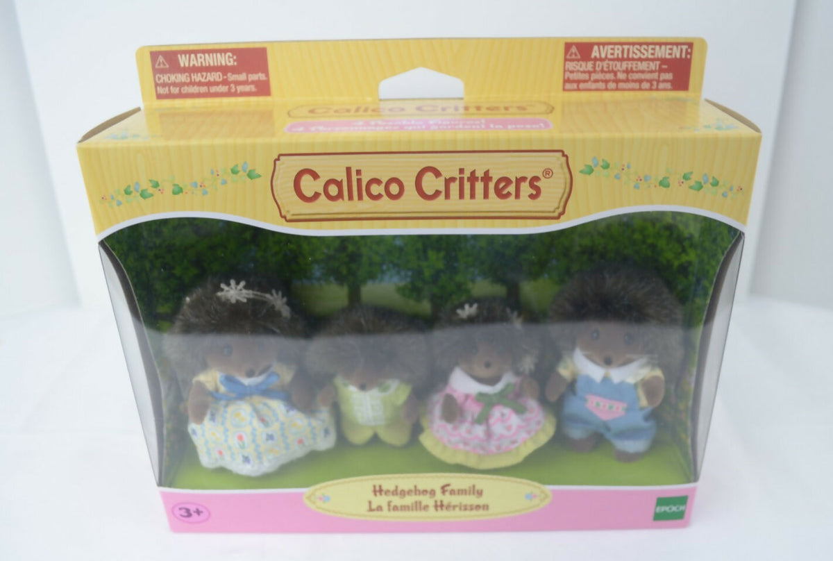 Authentic Sylvanian Calico Critters Hedgehog Family Set Figures - Brand New