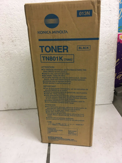 Konica Minolta 013N Black toner TN801K 7085 new in box