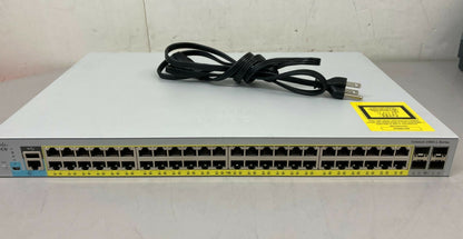 CISCO 2960 WS-C2960L-48PQ-LL 48-Port Gigabit PoE Network Switch Fast 10G UpLink